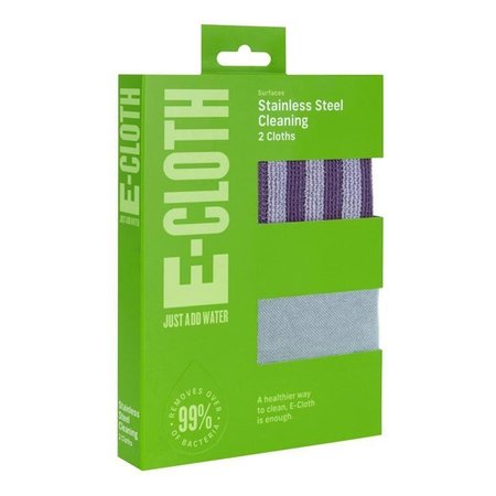 E-CLOTH Microfiber Stainless Steel Cleaning and Polishing Cloth 2 pk 10617